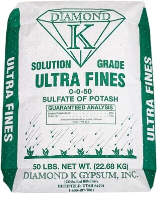 Diamond K Soluble Grade Sulfate of Potash 0-0-50 50 pound 23 kilogram 1/ each