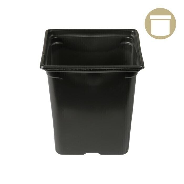 Grow1 Square Pot Black 5x5 inch width 4.5 inch height 1/ each Grow1 Square Pot Black 5x5 inch width 4.5 inch height 1/ each