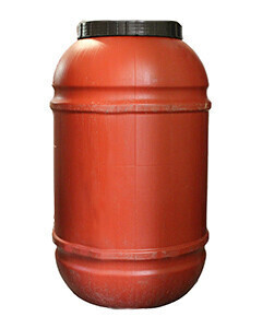Upcycled Rain Barrel Stand Up Reservoir Drum with Lid 50 gallon 24x19x34 inch 1/ each