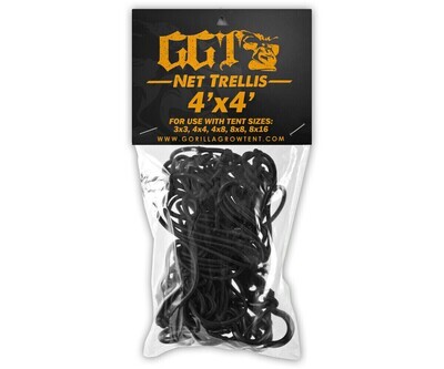 Grow Strong Industries Gorilla Trellis Netting Elastic with 7 Hooks 4x4 foot