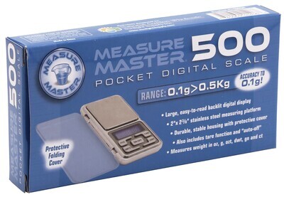 Measure Master Digital Platform Scale Small Capacity 1.1 pound 500 gram 0.1 gram accuracy