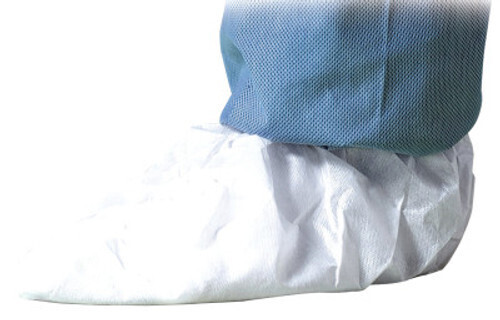 DuPont SureStep Shoe Covers Polypropylene Fabric with Polyethylene Film Coating, Exceptional Skid-Resistance, White