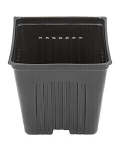 Durapot Square Pot Black 3.5 wide x 3.25 deep inch 1/ each