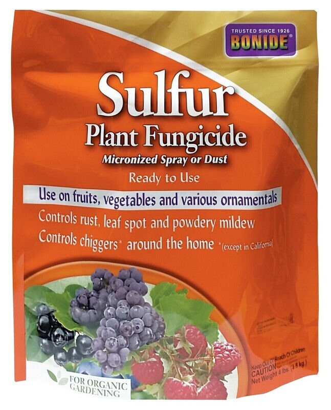 Bonide Micronized Spray/ Dust Fungicide Plant Elemental Sulfur 4 pound 1.8 kilogram 1/ each