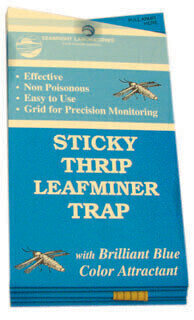 Seabright Laboratories Sensor Card Sticky Surface Monitor & Trapping for Thrip, Leafminer, etc. Blue 3x5 inch 5/ pack