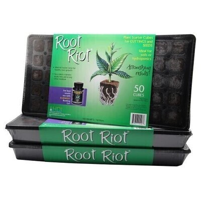 Root Riot Plug Tray Insert 10x20 inch Prefilled with Plugs, Myco 1.3x1.8 inch Square 50 plugs