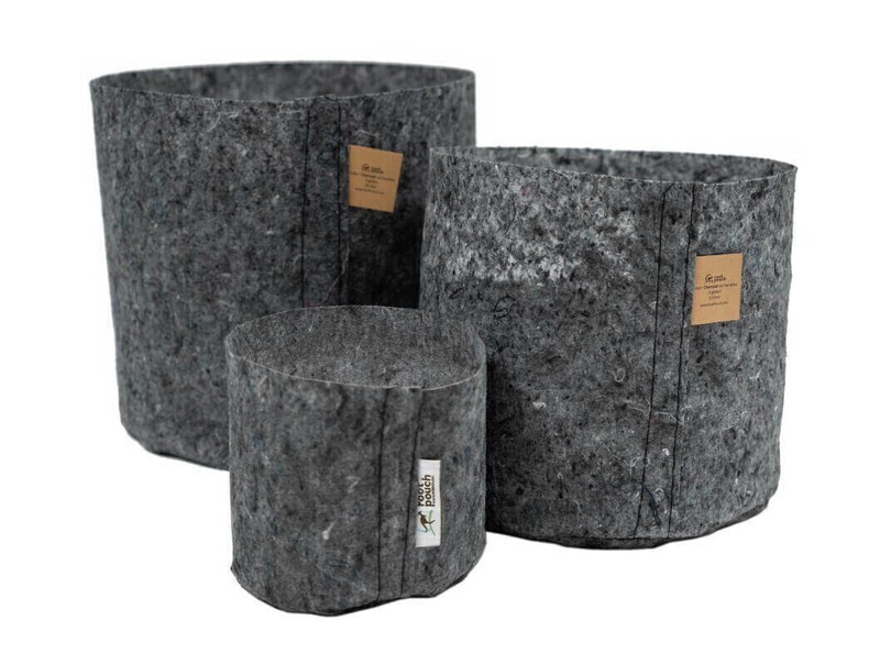 Root Pouch Round Pot Fabric Gray no Handles Root Pouch Round Pot Fabric Gray no Handles