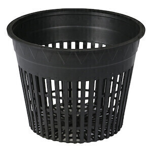 Grow1 Round Mesh Pot Net Cup Injection Molded Black