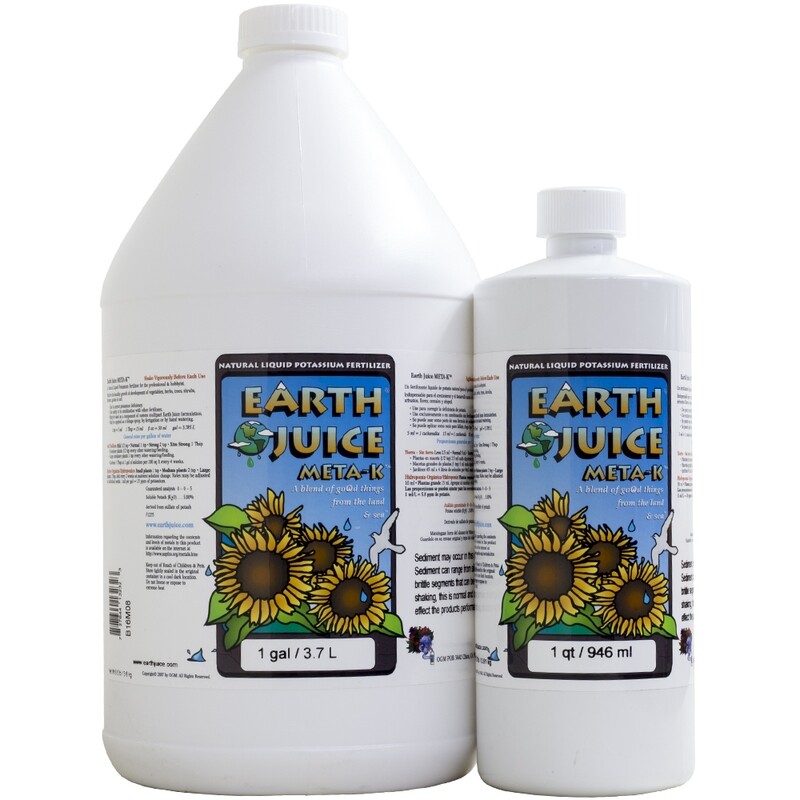 Earth Juice Meta-K Liquid Potassium Nutrient Solution 1 gallon 4 liter 1/ each
