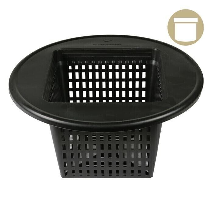 Grow1 Square Mesh Pot Bucket Lid Injection Molded Black 6 inch 1/ each