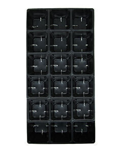 Landmark Plastics 1020 Propagation Plug Tray Insert Thermoformed Economy Sheet of Pots Black 9.88x19.88 inch 18 site 3.14-3.18 top x 3.27 deep inch Square Cells 1/ each Landmark Plastics 1020 Propagation Plug Tray Insert Thermoformed Economy Sheet of Pots Black 9.88x19.88 inch 18 site 3.14-3.18 top x 3.27 deep inch Square Cells 1/ each