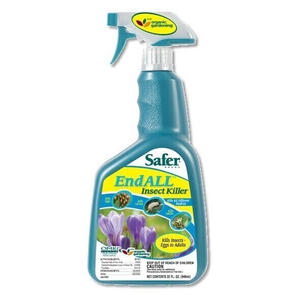 Safer End ALL Insect Killer Ready to Use RTU with Trigger Sprayer Bottle 1 quart 1 liter 1/ each