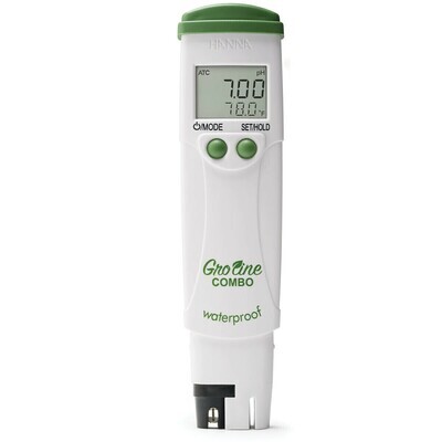 Hanna Instruments Groline Waterproof Combo Pocket Tester pH, EC/ PPM/ TDS, Temperature