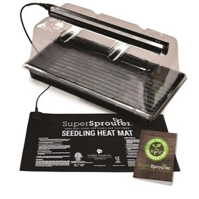 Super Sprouter 1020 Propagation Station Kit Premium with Plug Tray Insert, Dome, Heat Mat, Light