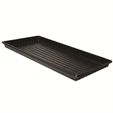T.O. Plastics 1020 Propagation Plug Tray Flat Black no Holes 21.25x10.81x1.29 inch Shallow 1/ each