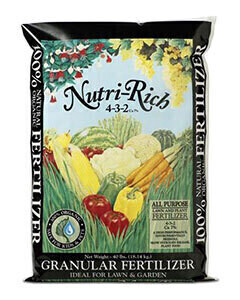 Nutri-Rich All Purpose Fertilizer 4-3-2 Granular 40 pound 18 kilogram 1/ each
