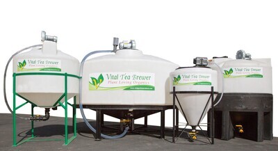 Vital Brewer Brew System Compost Tea Brewer Complete Leak Proof Machine with Metal Stand and 1 Tea Bag