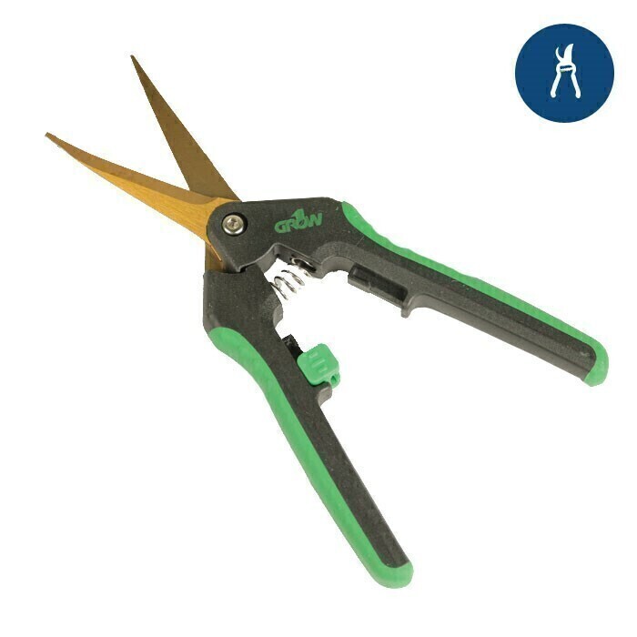 Grow1 Trimming Shears Green Titanium Scissors Curved Blade 2 inch