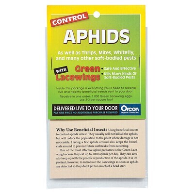 Orcon Green Lacewings Eggs Controls Aphid, Spider Mite, Mealybug Whitefly, etc. 1000/ pack
