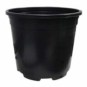 Grow1 Round Pot Injection Molded Black