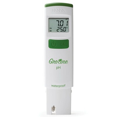 Hanna Instruments Groline Waterproof Pocket Tester for pH, Temperature 0.01 resolution