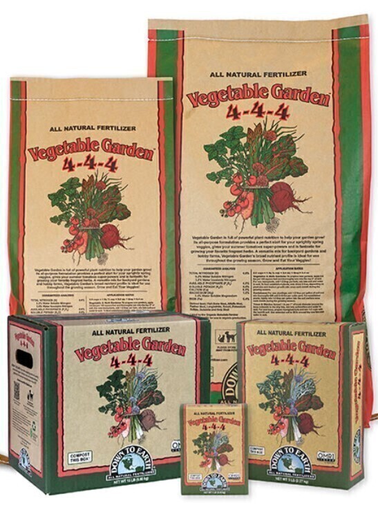 Down to Earth Dry Vegetable Garden 4-4-4