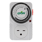 Grow1 Timer Analog Mechanical Single Outlet 15 minute minimum up to 48 cycles/ day 240 volt