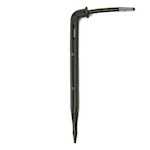 Grow1 Tubing Dripper Stake Straight with 90 degree inlet Black 1/ each