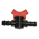 Grow1 Tubing Barbed Connector Fitting Red Wing Shut Off Valve 3/4 inch 1/ each