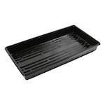 Grow1 1020 Propagation Plug Tray Flat Standard Single Thick Black no Holes 10x20x2.5 inch 1/ each