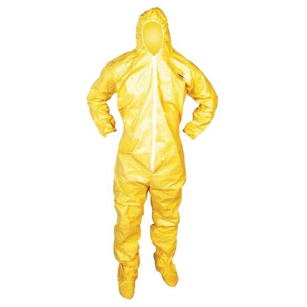 DuPont Overalls Polyethylene Coated Tyvek Bib Pants Yellow