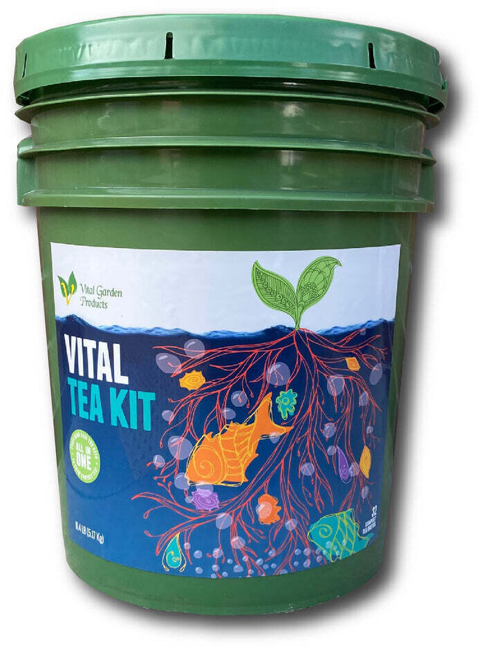 Vital Brewer Brew System Compost Tea Brewer, size: 5 gallon Bucket Complete with Tea 5 pound, Fish 1 quart, Myco 1 pound (makes 32 batches)