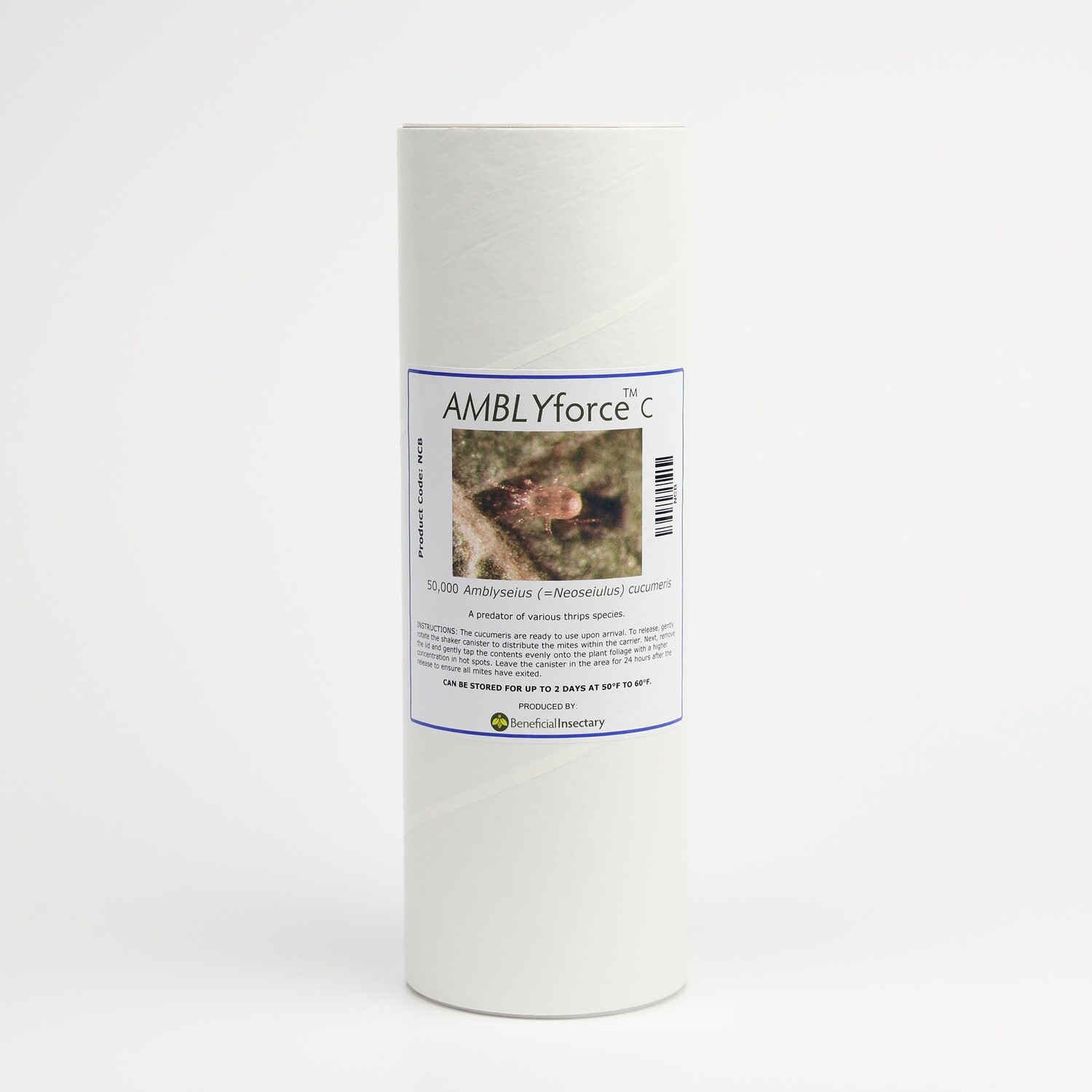 Beneficial Insectary AMBLYforce C Predatory Mite Thrip Control Amblyseius cucumeris, size: 1 liter Tube with Bran 20,000/ pack