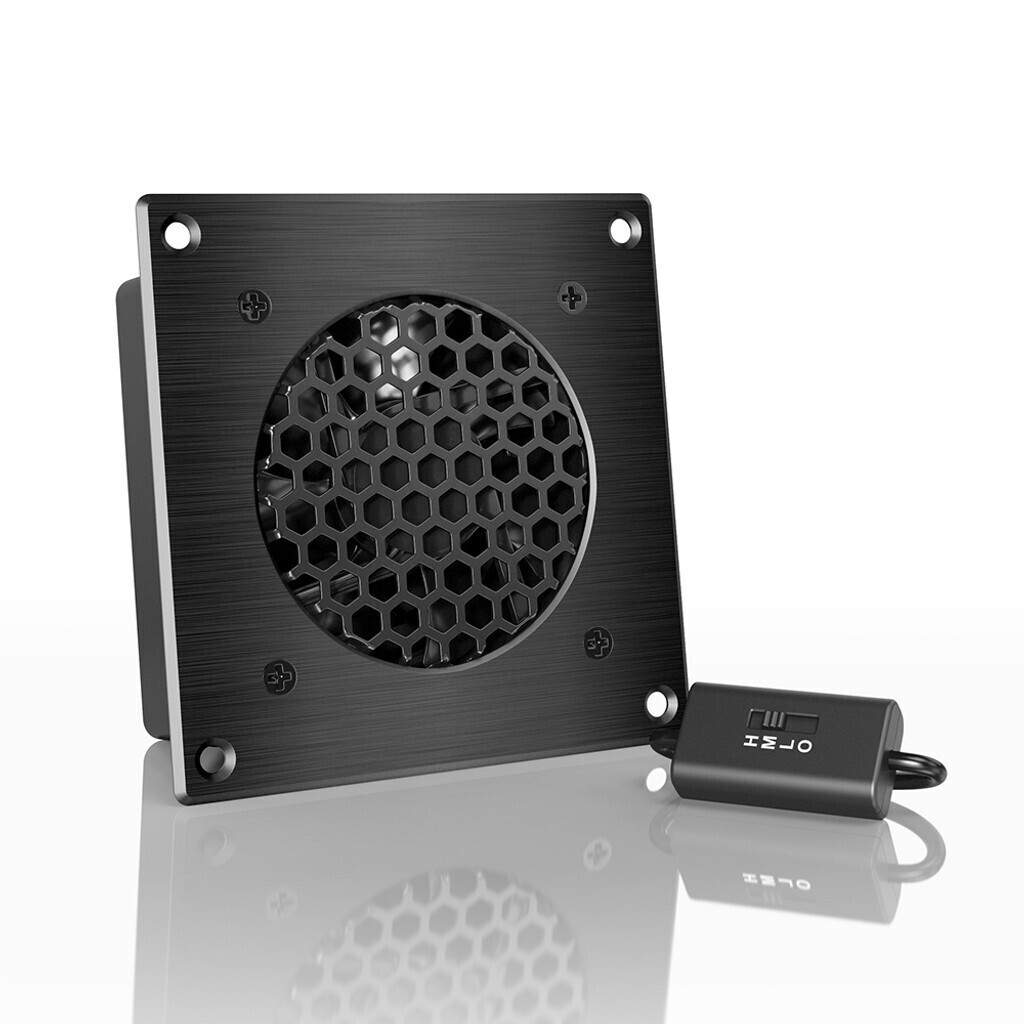 AC Infinity Airplate Cabinet Cooling Fan Quiet Blower System, size: 4 inch Black S1 Single Fan