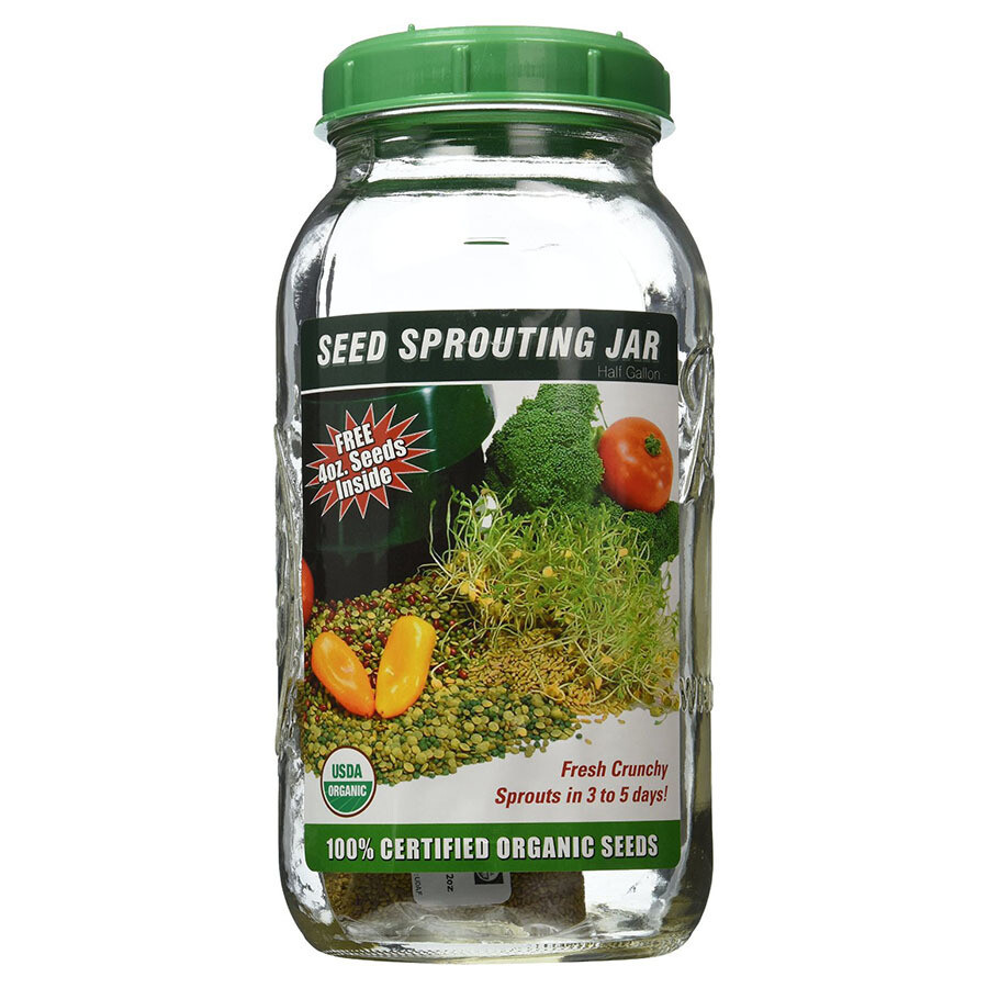 Handy Pantry Glass Sprouting Jar, size: 1 quart 0.25 gallon 1/ each