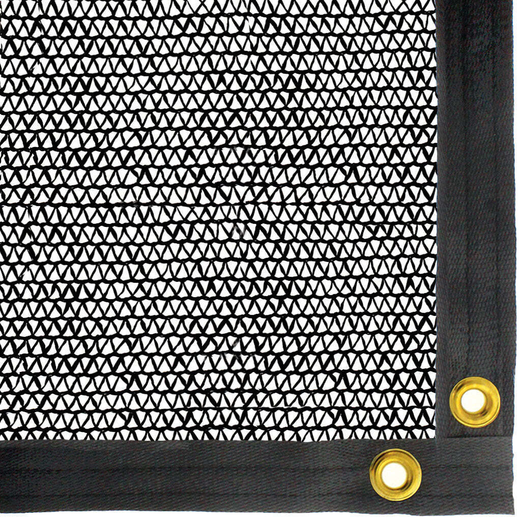 Shade Cloth with Taped Edges and Grommets, size: 12x85 foot Black 40%