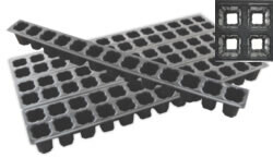 Ener-G 1020 Propagation Plug Tray Insert Black Uncut Solid Sheet Thermoformed 10.56x21.06 inch 78 site 1.26 top x 1.74 deep inch Square/ Round Cells compatible with 30/50 plugs 1/ each