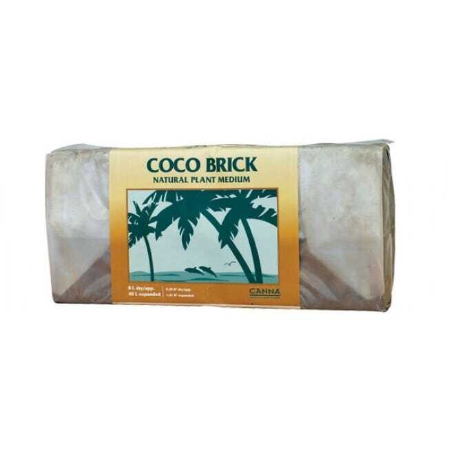 Canna Coco Coir Expandable Brick 1.4 cubic foot 40 liter total (2 blocks 20 liter splits to 4 smaller cubes 10 liter) 1/ each
