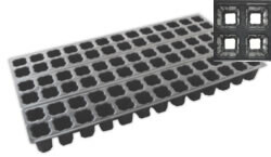 Ener-G 1020 Propagation Plug Tray Insert Black Tearaway Sheet (6 Strips of 13) Thermoformed 10.56x21.06 inch 78 site 1.26 top x 1.74 deep inch Square/ Round Cells compatible with 30/50 plugs 1/ each