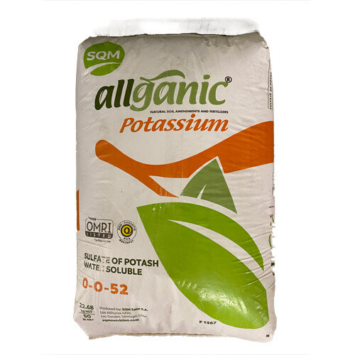 Allganic Potassium Water Soluble Sulfate of Potash 0-0-52 50 pound 23 kilogram 49/ each