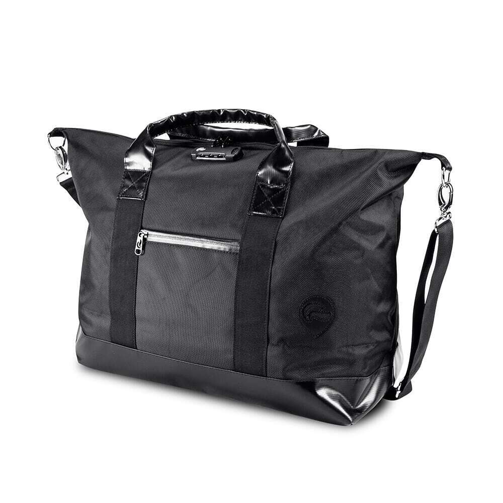 Skunk Carbon-Lined Travel Tote Bag Weekender, size: 19x9x16 inch Black