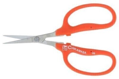 Chikamasa Scissors Stainless Steel Elastomer Grip Curved Blade no Fluorine Red B500SR
