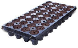 International Horticultural Technologies IHort EXcel 1020 Propagation Plug Tray Insert 10x20 inch Prefilled with Coco Peat Plugs, Myco