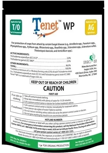 Blacksmith BioScience Tenet BioFungicide 1 pound 455 gram 1/ each