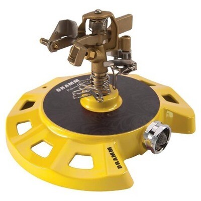 Dramm ColorStorm Spinning Metal Sprinkler Stationary base, up to 38 foot Diameter