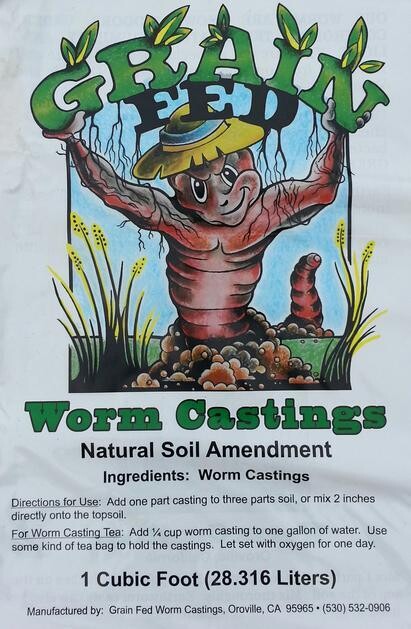 Grain Fed Worm Castings 1 cubic foot 28.3 liter 25 pound 11 kilogram 1/ each