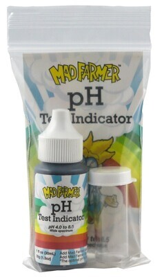 Mad Farmer pH Test Indicator Solution 1 fluid ounce 30 milliliter with Test Tube and Cap 1/ each