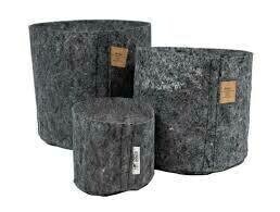 Root Pouch Round Pot Fabric Charcoal