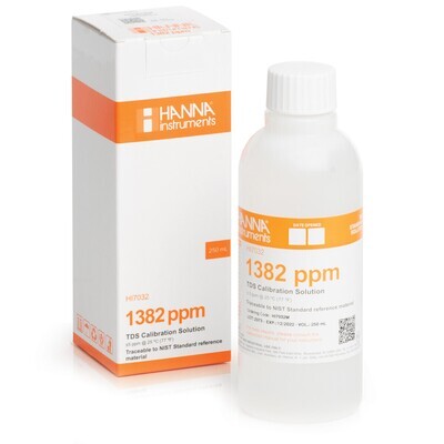 Hanna Instruments TDS Calibration Solution 1382 mg/L (ppm) TDS value @25°C