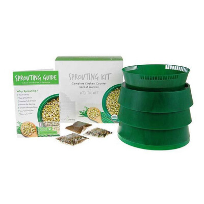 Handy Pantry Food Grade 3 Tray Stackable Sprout Garden Green 1/ each